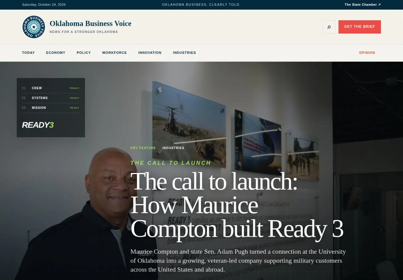 The call to launch, published by Oklahoma Business Voice